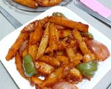 A picture of step 9 of Chilli potato.