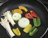 A picture of step 1 of Quick Yakiniku Rice Bowl with Whatever Veggies You Have.