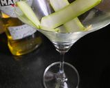 A picture of step 1 of Martini & Cucumber syrup Cocktail.