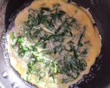 A picture of step 4 of La-di-da duck egg & wild garlic omelette.