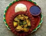 চিকেন দিয়ে আলু পালং এর ডালনা (chicken diye palak er dalna recipe in Bengali) রেসিপি ধাপ - 6 ছবি