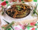 A picture of step 9 of Bhindi Fry (crispy bhindi rava fry).