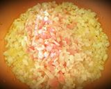 Foto del paso 7 de la receta Espaguetis con champiñones, bacon y calabacín