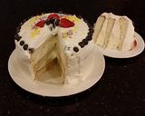 A picture of step 27 of Vanilla Layer Cake with Lemon Cream Filling and Lemon Whipped Cream Frosting.