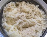 A picture of step 1 of Potato Rösti with saffron.