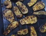 A picture of step 3 of Mediterranean brinjals with special tahina dynamite sauce.