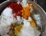 A picture of step 1 of Rice chilla.