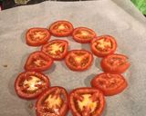 A picture of step 1 of Roasted Caprese Salad.