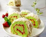 Cara Membuat Pandan Chiffon Roll Tepung Ketan 9