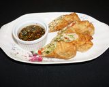 A picture of step 9 of Shrimp and Shiitake Spring Rolls.