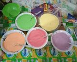 Foto langkah ke 5 dari resep 15. Rainbow Cake Kukus.