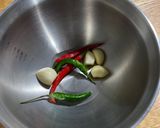 A picture of step 1 of Stir fry veg.