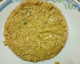 A picture of step 2 of Besan and wheat Roti.