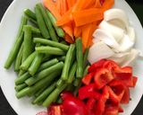 Hình bước làm 1 của món Cơm trưa ngũ sắc