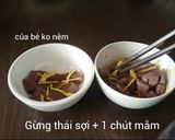 Hình bước làm 5 của món Cật lợn hấp gừng