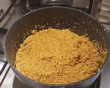 A picture of step 7 of Quinoa with Artichokes, Saffron, and Leeks.
