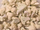 Pastas de coliflor en salsa blanca