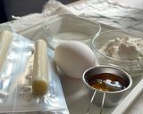 A picture of step 1 of Stretchy Cheese-Filled Bill-Shaped Pancake | Honey Imagawa-yaki.