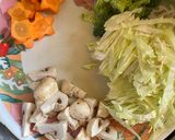 A picture of step 1 of Vegan Laksa with Broccoli & Cabbage.