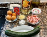 Foto del paso 1 de la receta Pastel salado con queso ricotta, calabacín y bacon