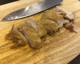 A picture of step 5 of Chicken wrap with wasabi mayo.