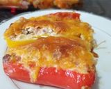 Foto del paso 3 de la receta: Pimientitos dulces rellenos de queso crema, tocineta y cheddar