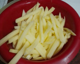 Foto del paso 12 de la receta: Palomitas de cerdo adobado en salsa de almendras y papas fritas