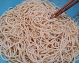 Hình bước làm 1 của món Mì spaghetti sauce tôm thịt