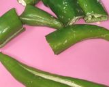 A picture of step 3 of Bharva Mirchi with ghiya.
