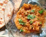 A picture of step 5 of Lauki gosht.