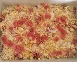 Foto del paso 5 de la receta Patatas con Bacon y Jamón York gratinado con Bechamel