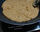 A picture of step 6 of Aata Sheera (wheat halwa).