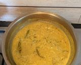 A picture of step 8 of Katla fish curry with raw mango.