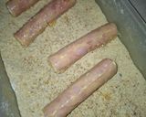 Főzött sajtkrémmel töltött sonka rántva recept fázis 3 fotója