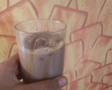 A picture of step 3 of Chocolate party milkshake in shaker.