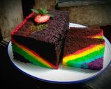 Foto langkah ke 6 dari resep Half rainbowcake.