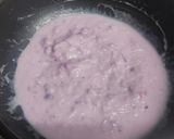 A picture of step 3 of Purple yam halwa with coconut milk.