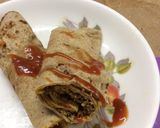 A picture of step 3 of Qeema wrap.