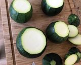 A picture of step 1 of Stuffed courgettes.