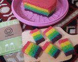 Foto langkah ke 6 dari resep Steamed rainbow cake ny liem.