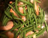 A picture of step 4 of Stir- Fried Garlic Shrimp with String Beans.
