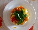 Foto del passaggio 4 della ricetta Cheesecake salata con fette biscottate, stracchino e pomodorini freschi