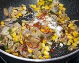 A picture of step 3 of Mushroom Corn Milk Biryani.