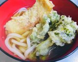 A picture of step 15 of Tempura Udon with Chikuwa and Nanohana (Spring Greens).