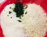 A picture of step 2 of Crunchy coconut & Panko chicken strips.