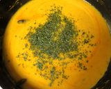 A picture of step 10 of Indrahar ki Kadhi (Madhya Pradesh Cuisine in a Fusion style).