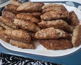 A picture of step 4 of Seekh kababs.