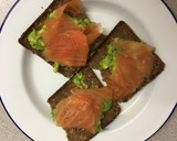 A picture of step 6 of Perfect poached eggs with salmon & avocado on rye.