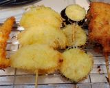 A picture of step 11 of ☆Men's Meal☆035 Skewered Kushiage Made in a Mess Tin.