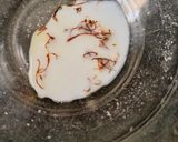 A picture of step 1 of Rasmalai coconut Modak.